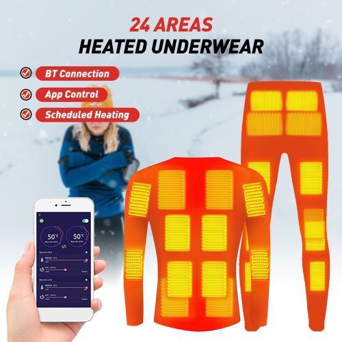 Heated Underwear For Men And Women Winter Warm 24 Areas