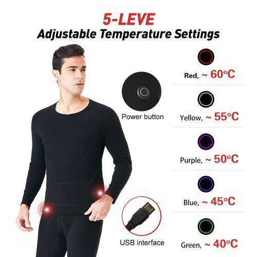 Heated Underwear For Men And Women Winter Warm 24 Areas