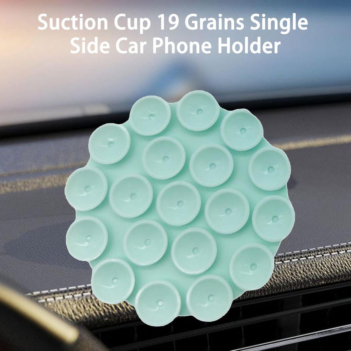 Suction Cup Phone Holder 19 Grains Single Side Adjustable Cell Phone Stand Suction Cup Light Blue