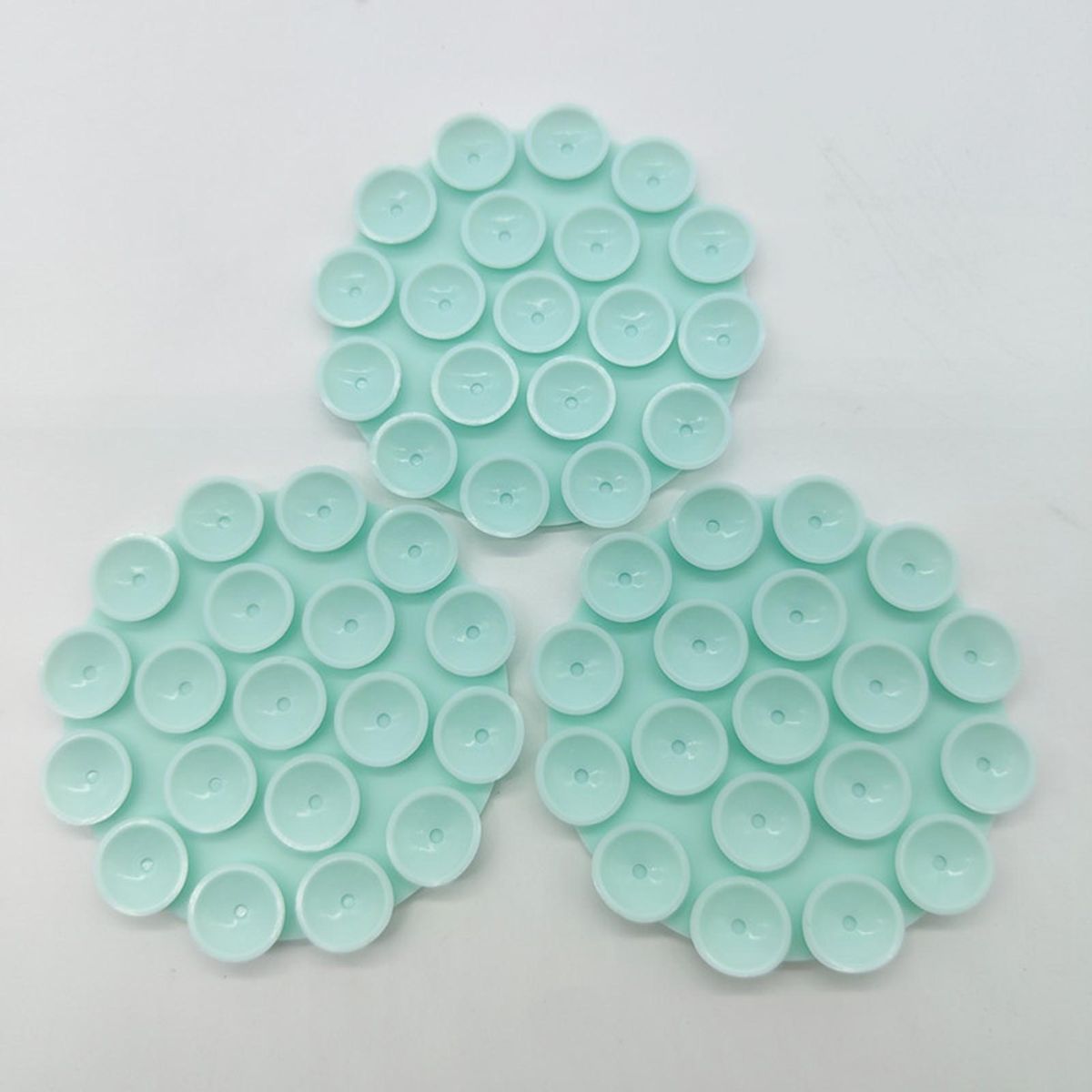 Suction Cup Phone Holder 19 Grains Single Side Adjustable Cell Phone Stand Suction Cup Light Blue