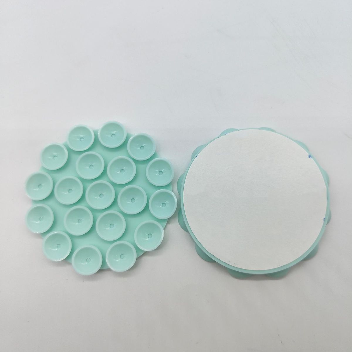 Suction Cup Phone Holder 19 Grains Single Side Adjustable Cell Phone Stand Suction Cup Light Blue