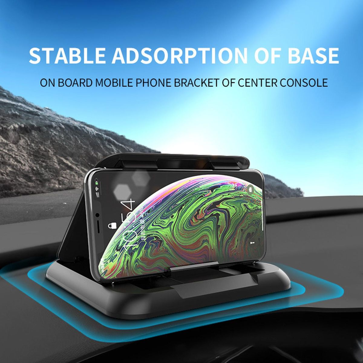 Car Phone Holder Car Dashboard Phone Support Lazy Bracket Black