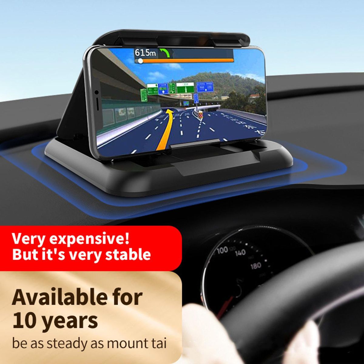 Car Phone Holder Car Dashboard Phone Support Lazy Bracket Black