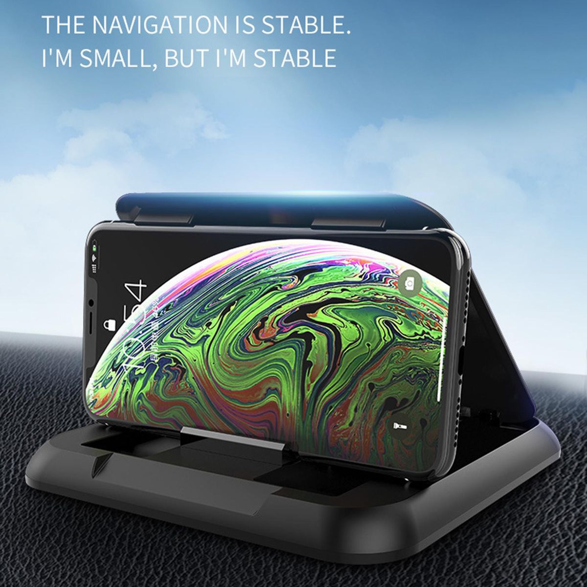 Car Phone Holder Car Dashboard Phone Support Lazy Bracket Black
