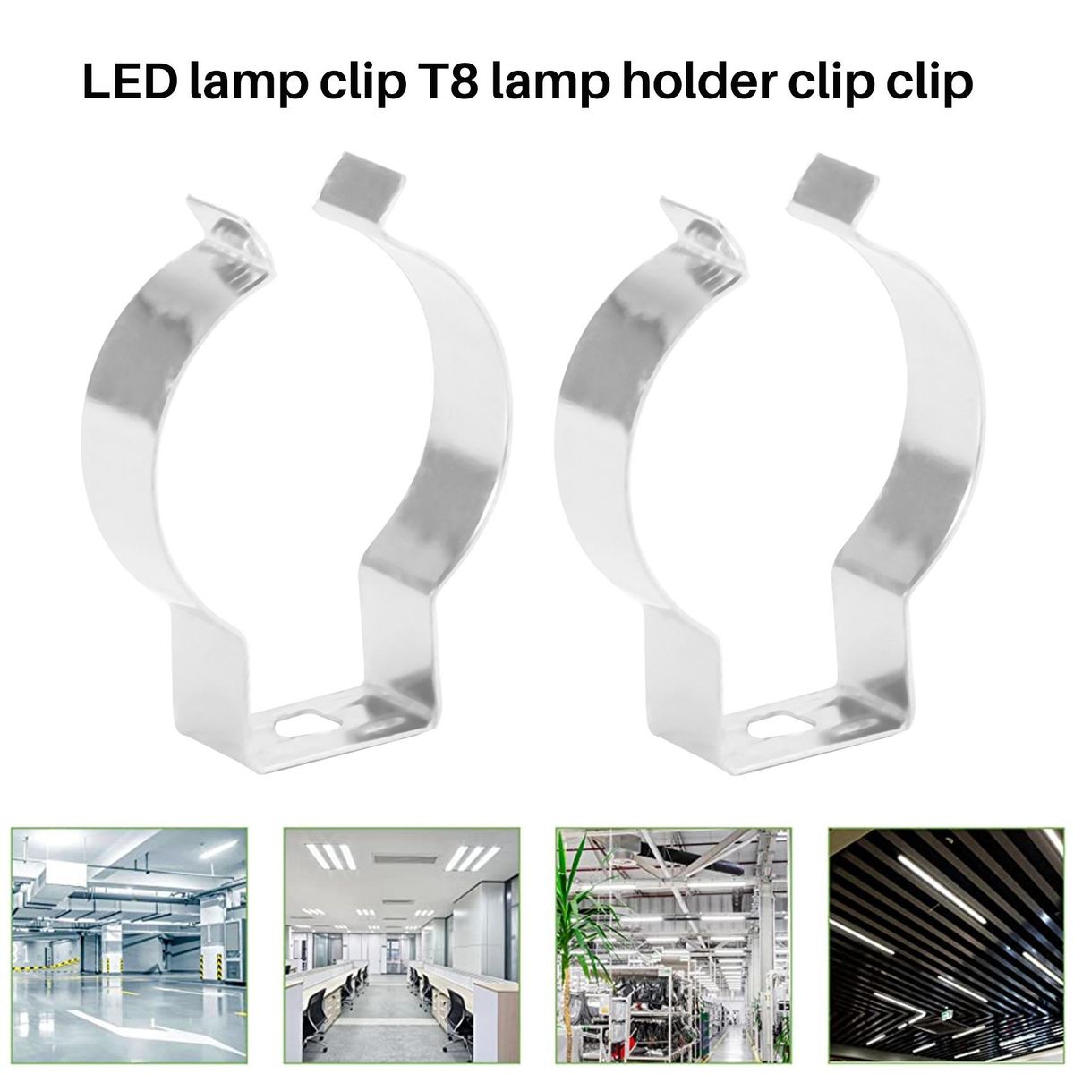 120Pcs T8 LED Light s U Clips Holder Fluorescent Tube Lamp Bracket