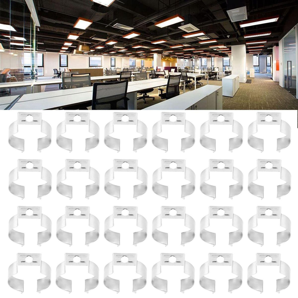 120Pcs T8 LED Light s U Clips Holder Fluorescent Tube Lamp Bracket