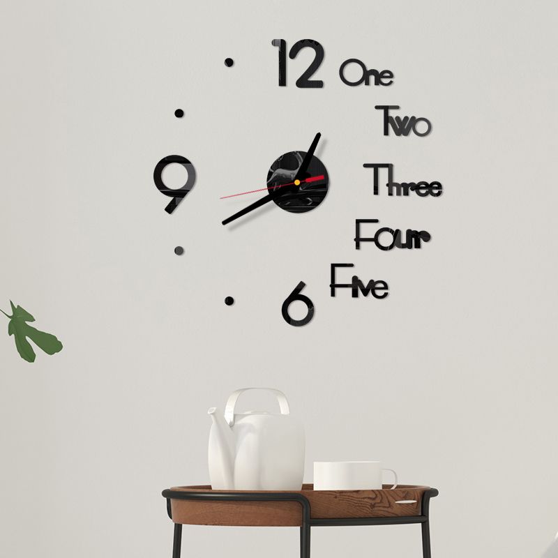 3D Wall Clock DIY Design Decal Large Modern