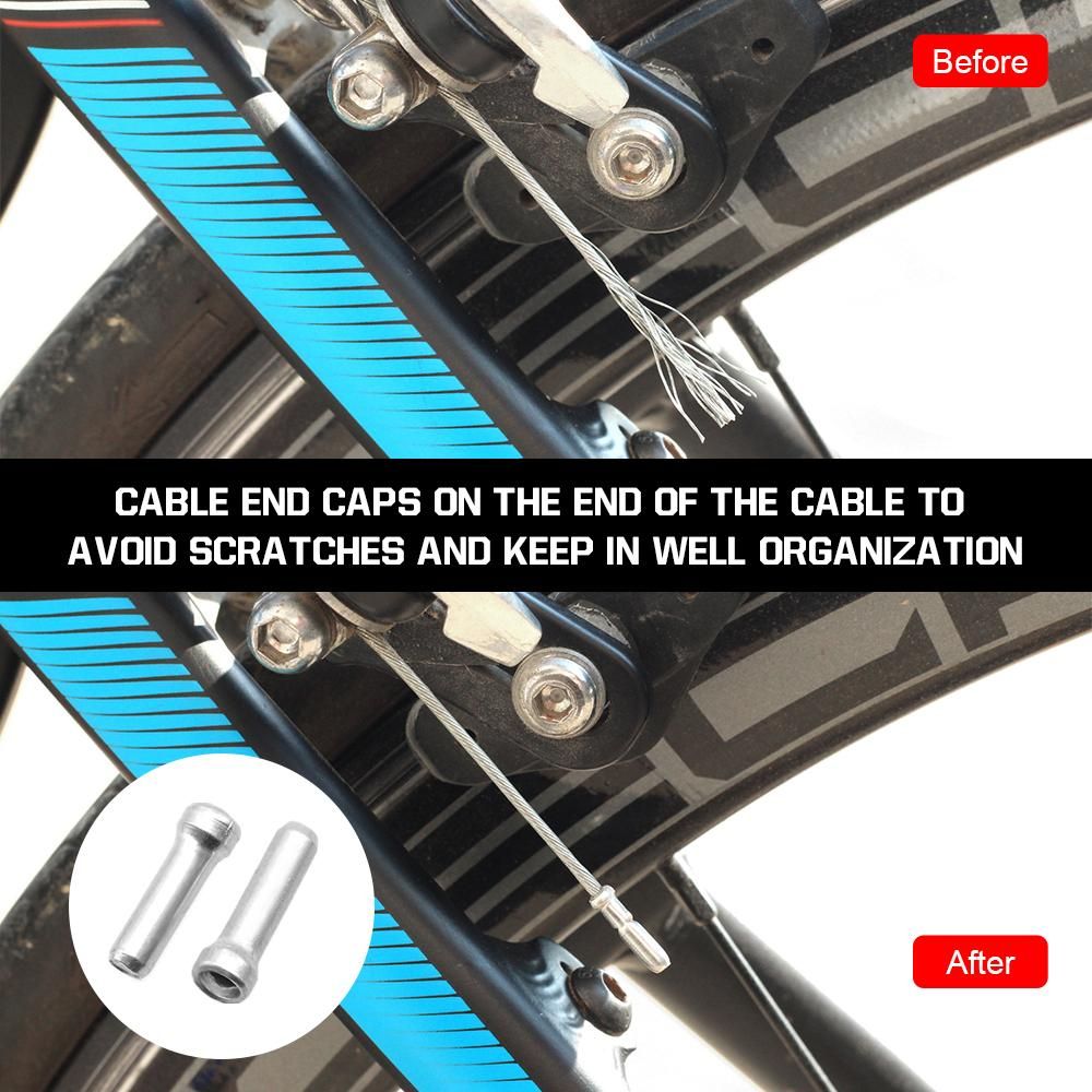 4 Pcs Front Rear Brake Cable for Mountain Bike 4 Pcs Front Rear Shifting Speed Cable for MTB Bike Road Bike Bicycle Replacement