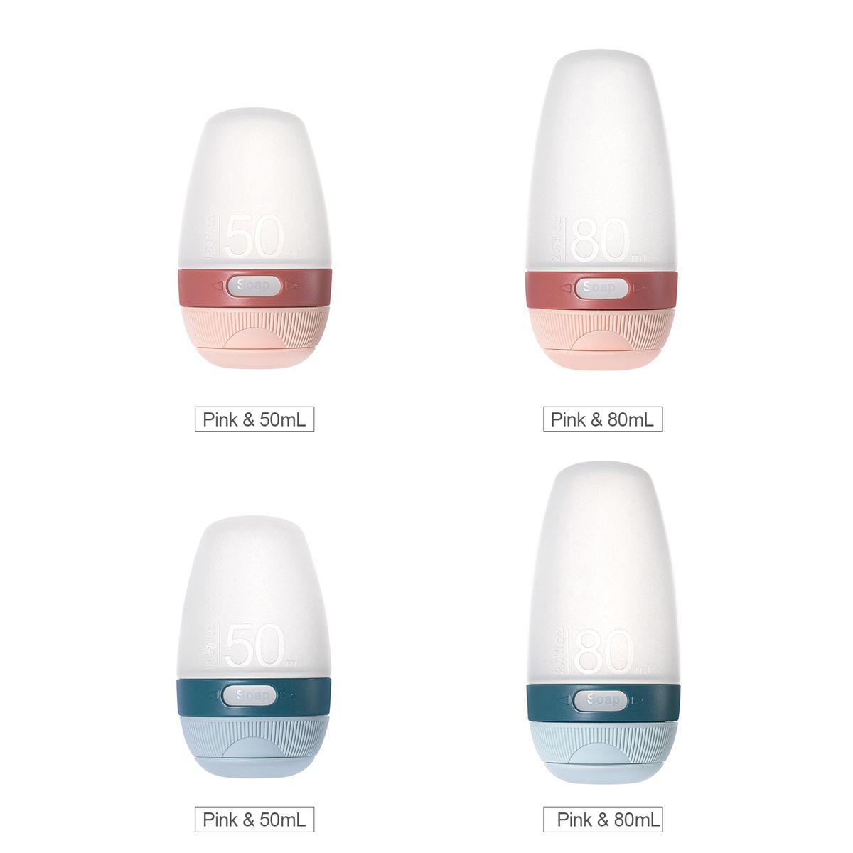 50mL Travel Bottle Leakproof Silicone Refillable Travel