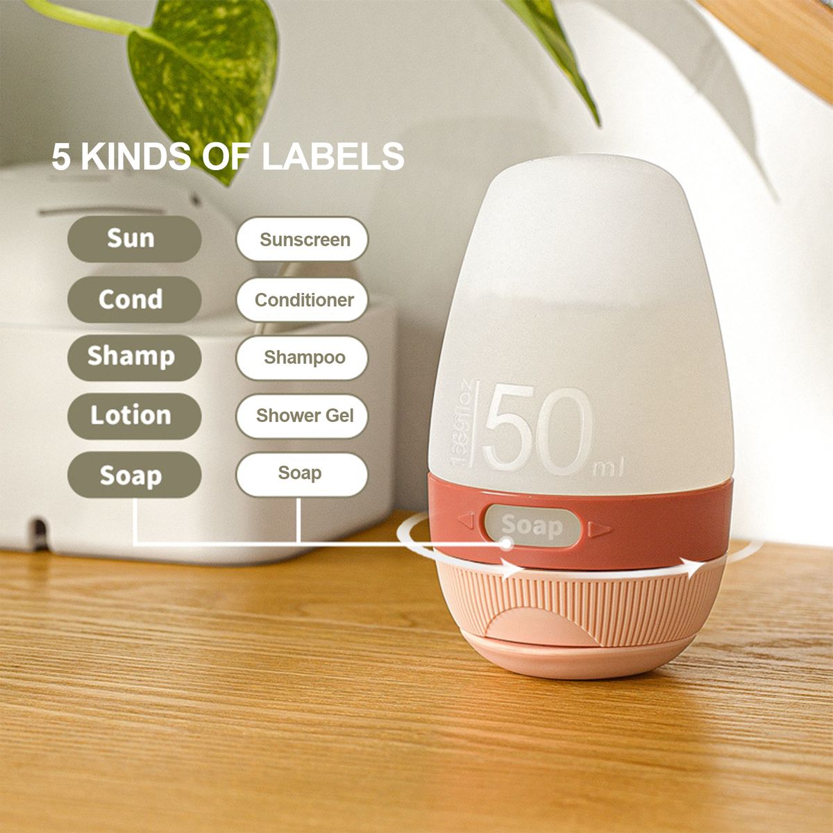 50mL Travel Bottle Leakproof Silicone Refillable Travel