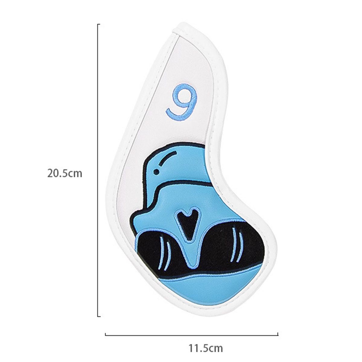 10Pcs Golf Club Covers Cartoon Style Golf Club Head Protectors White