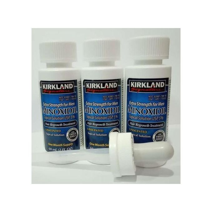 3pcs Minoxidil 5% Extra Strength Bald Hair & Beard Growth For Men + FREE Applicator