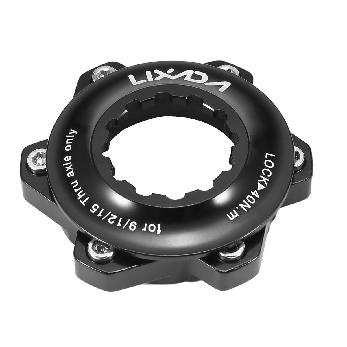 LIXADA  Aluminum Alloy Bike Centerlock Adapter to 6-Bolt Disc Brake Rotor Disc Brake Conversion Seat Bike Hub Adapter Compatible with 9/12/15mm