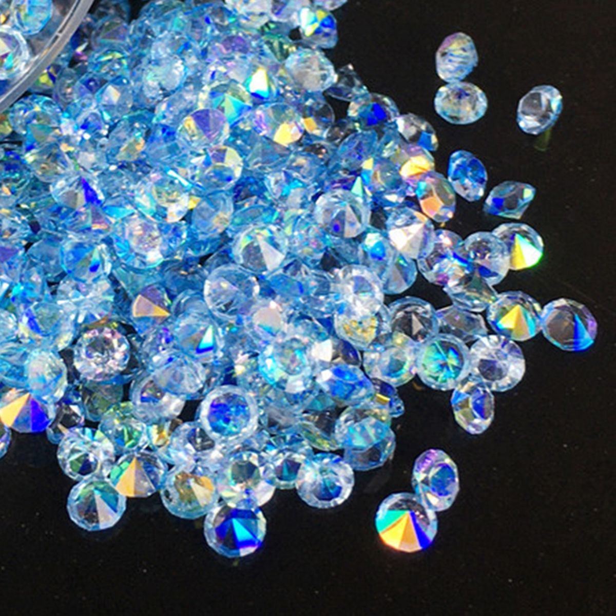 30ml Crystal Nail Glitter Multi Colors 3D Visual Effect Nail Gems Light Blue