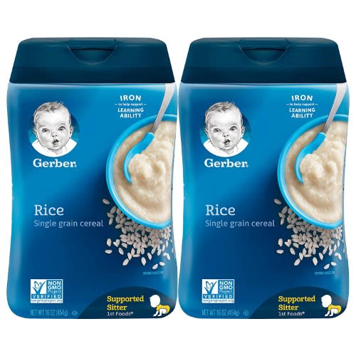 Baby Cereal - Rice Single Grain Cereal - 8oz - 4-12 Months - Set Of 6