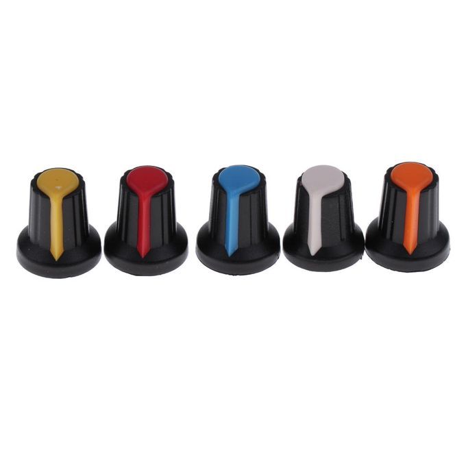Pack Of 50 Plastic Knobs For 6mm Shaft Potentiometers Switches