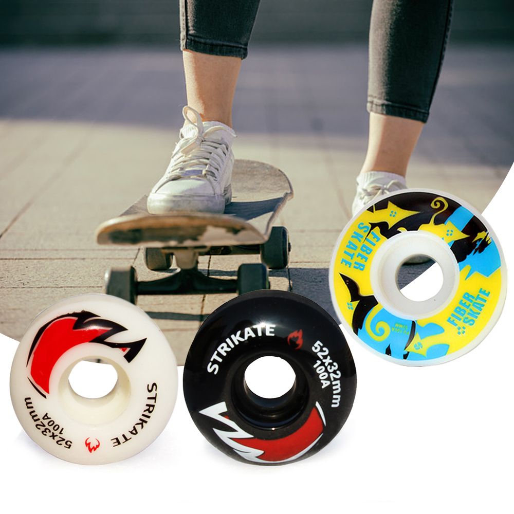 4pcs Skateboard Wheels 52mm 100A Skateboard Replacement