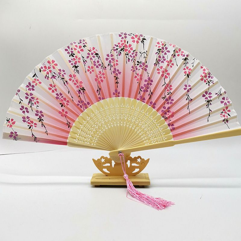 Gift Fan Children Folding Hand Japanese Wedding Bamboo Fold Eventail Main Vintage Chinese Fans Antique Bambu A Fan Waaiers