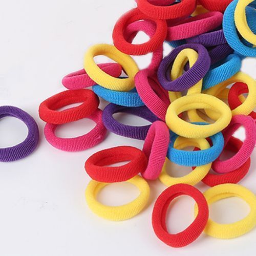 50 Pcs Colorful Baby Girls Elastic Hair Ties Hair Bands