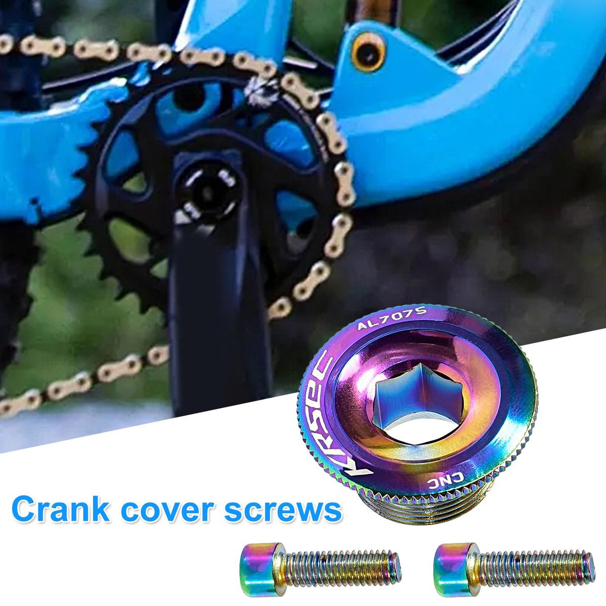 1 Set Crank Cover Screws MTB Crank Cover Screws Set Multicolor