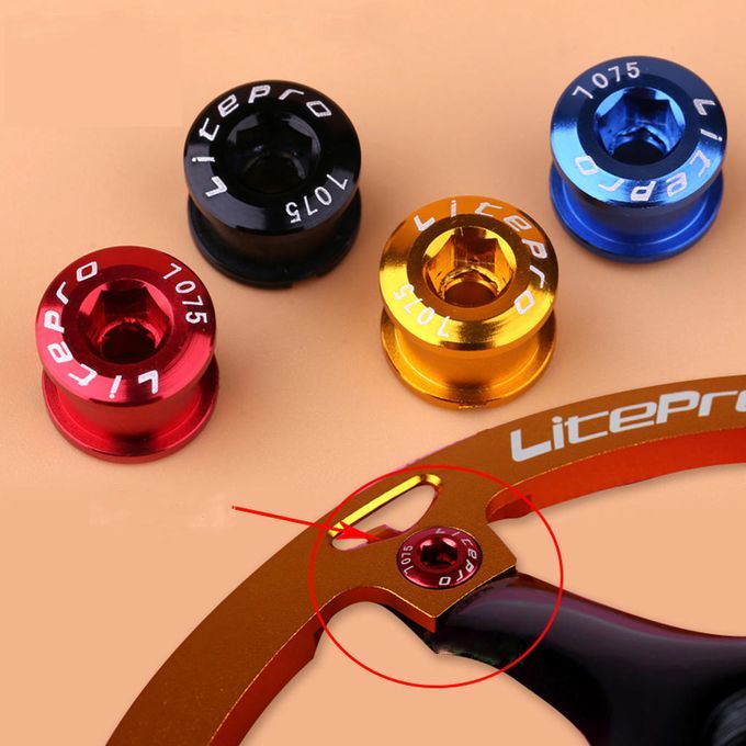 Crankset Screw Bicycle Crank Arm Bolt Single Crankset For MTB Gold
