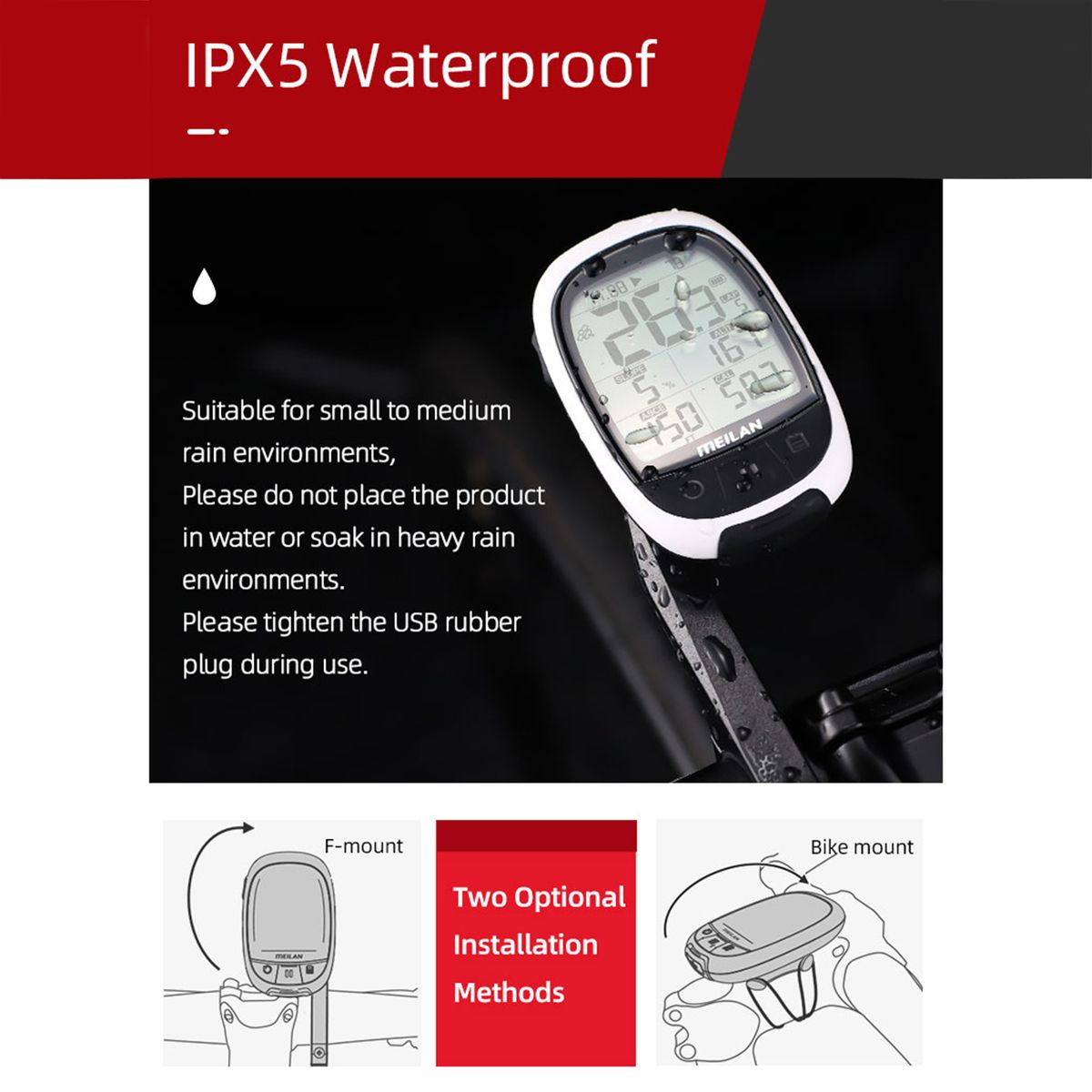M2 GPS Bike Computer Cadence Heart Rate  Meter