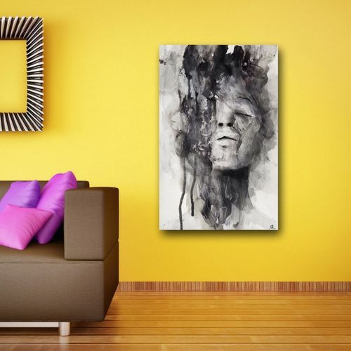 Framed Abstract Hallow Wall Art Canvas