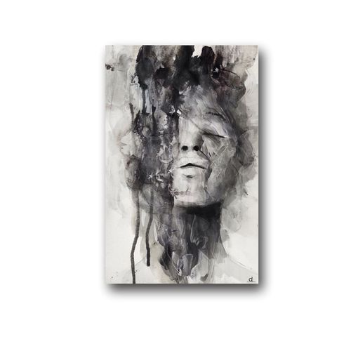 Framed Abstract Hallow Wall Art Canvas