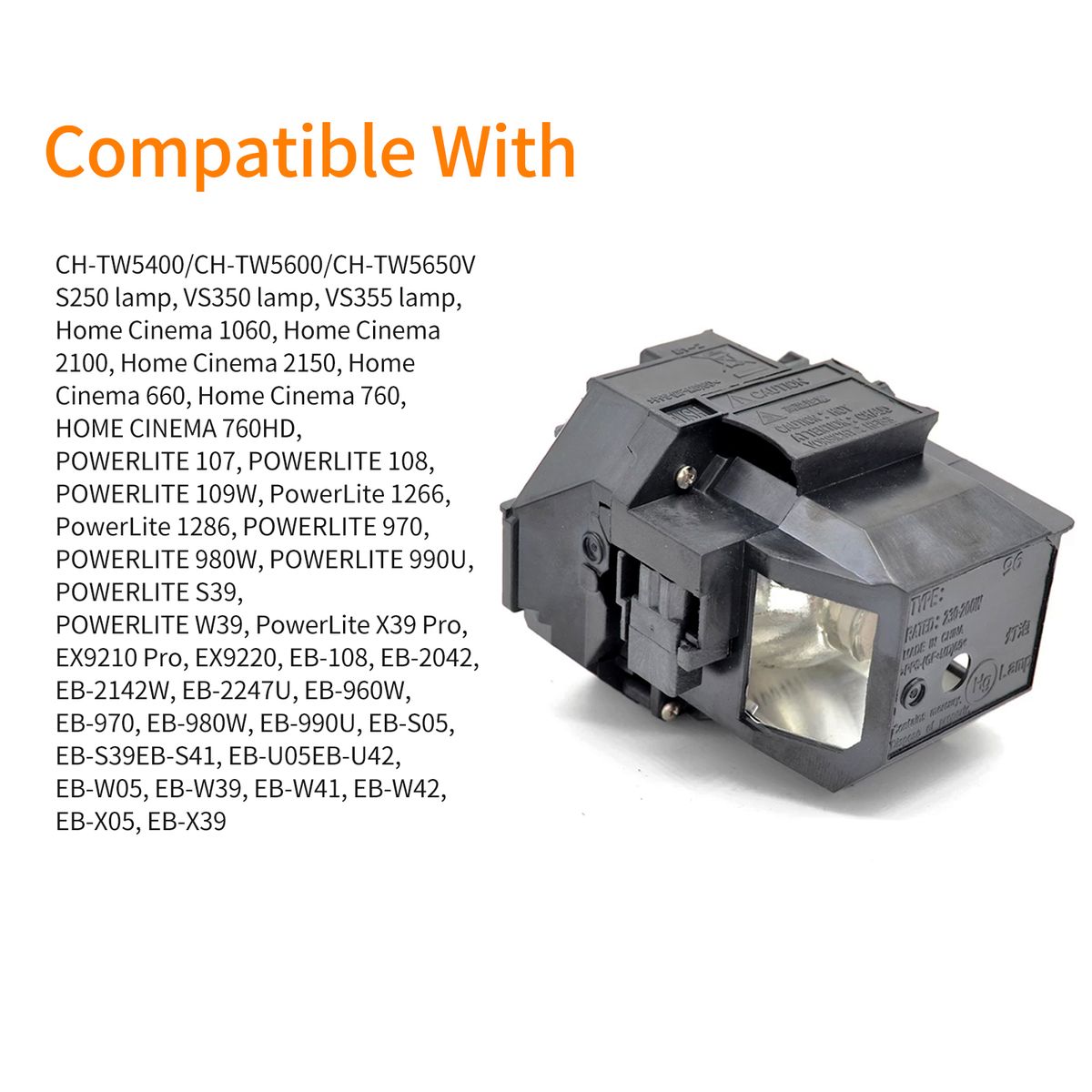 Replacement Projector Lamp Compatible With Epson Powerlift