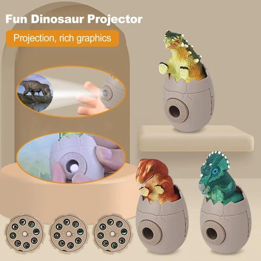 Projection Lamp Compact Dinosaur Egg Projector One-key Start Dinosaur Hatching Eggs Projection Light Kids Toy Decorative