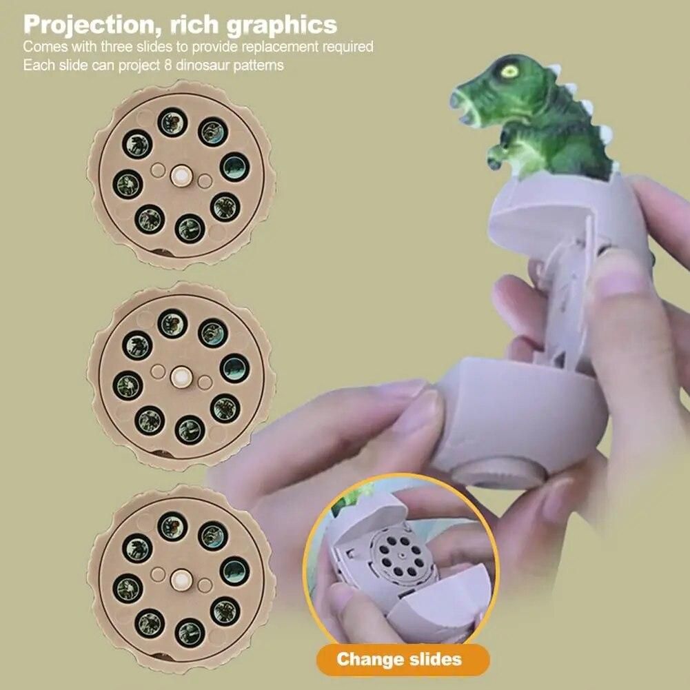 Projection Lamp Compact Dinosaur Egg Projector One-key Start Dinosaur Hatching Eggs Projection Light Kids Toy Decorative