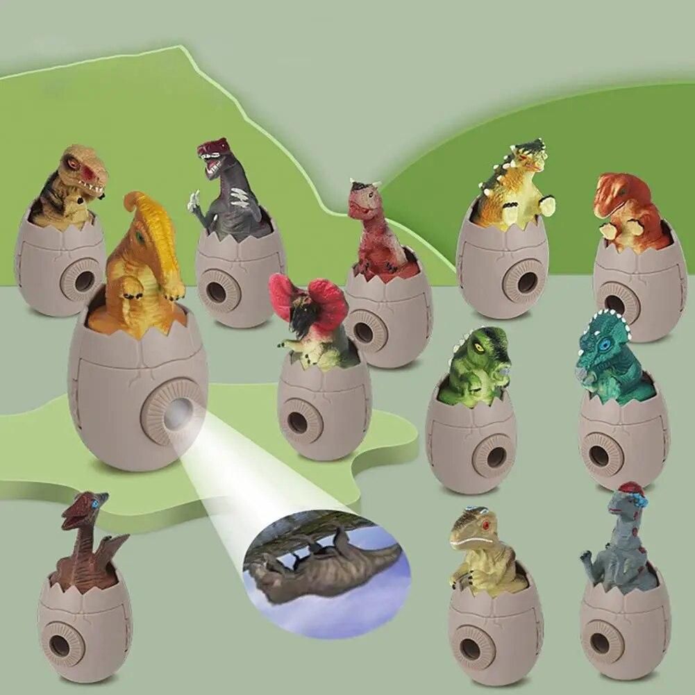 Projection Lamp Compact Dinosaur Egg Projector One-key Start Dinosaur Hatching Eggs Projection Light Kids Toy Decorative