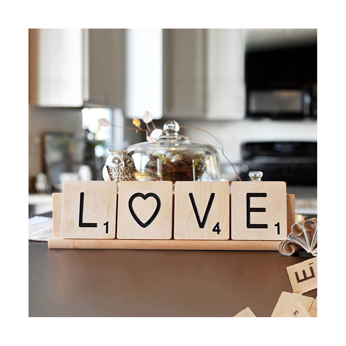 20-Pack Wooden Tile Holders Repment Rack Letter Racks