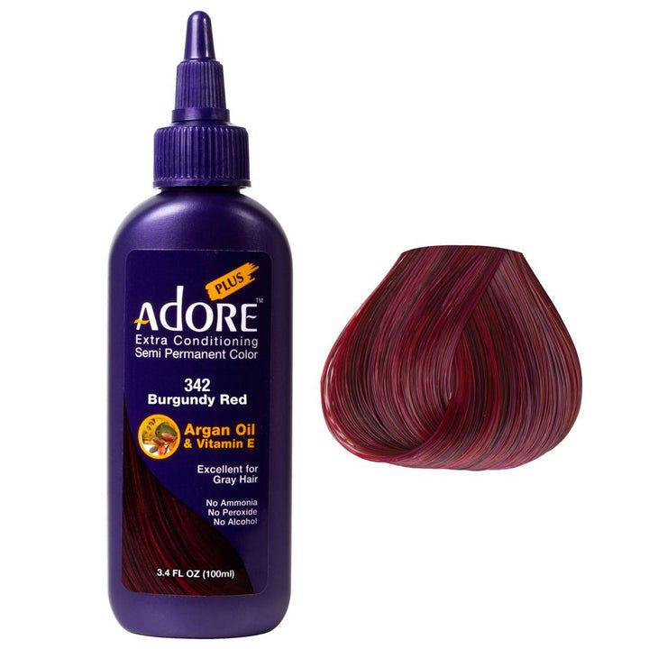 Adore Plus Extra Conditioning Dye Agent 342 Burgundy Red Colour