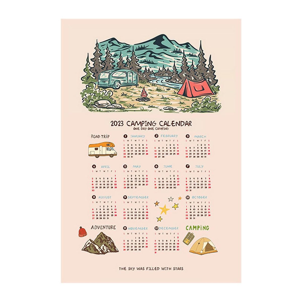 Calendar Hanging Cloth Living Room Bedroom Background 2023 Calendar A
