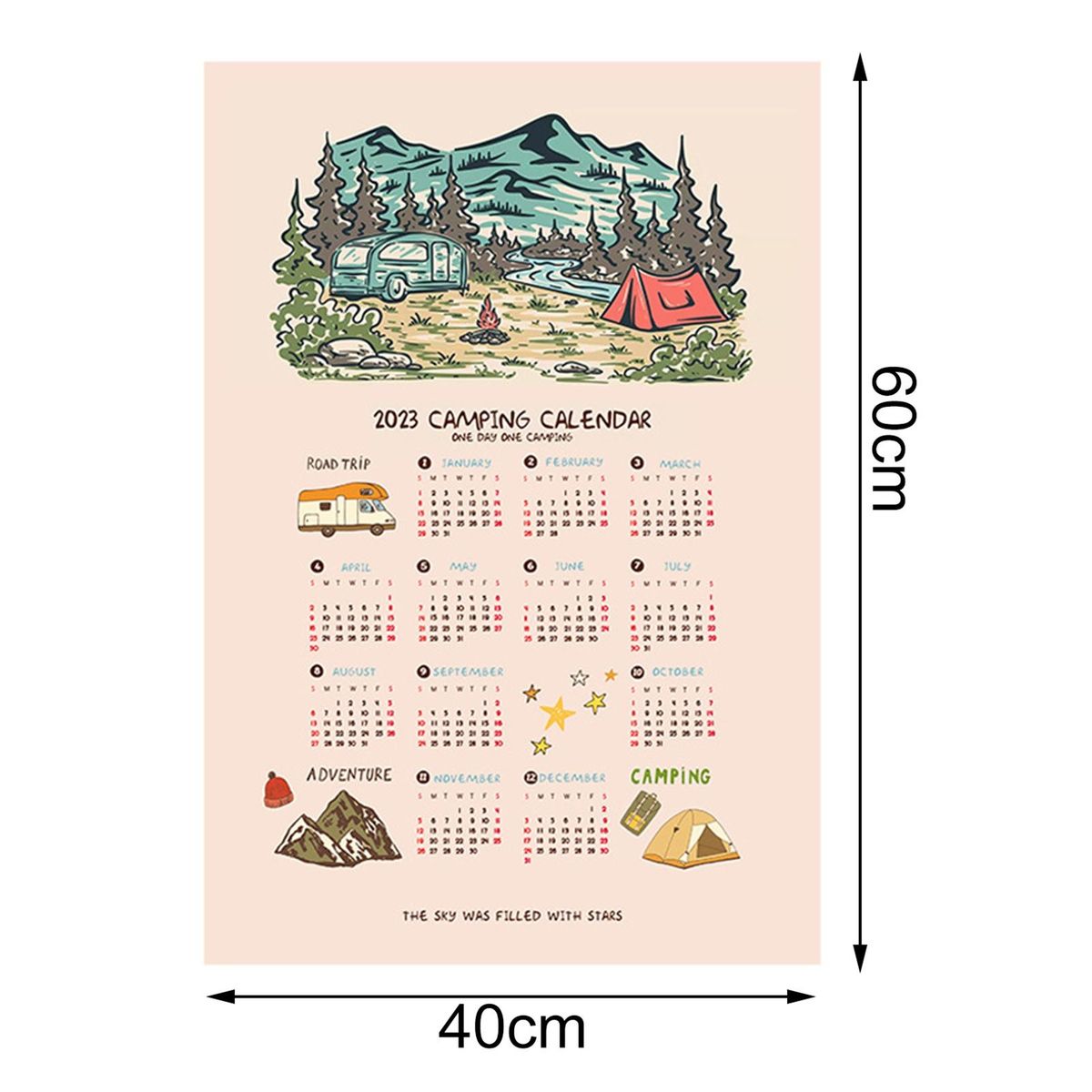 Calendar Hanging Cloth Living Room Bedroom Background 2023 Calendar A