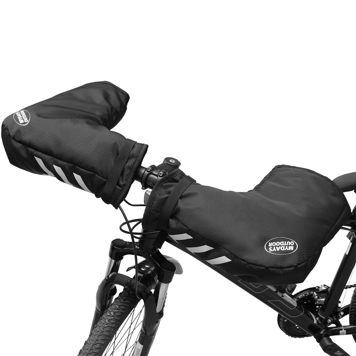 Winter Cycling Handlebar Mittens Cold Weather Windproof Mountain Bike Handlebar Mittens MTB Bicycle Handle Bar Mitts Warmers