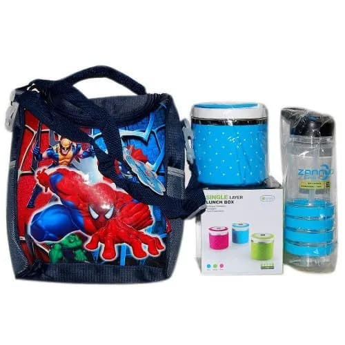 Complete Set Of Lunch Bag For Boys - Food Flasks And Bottle