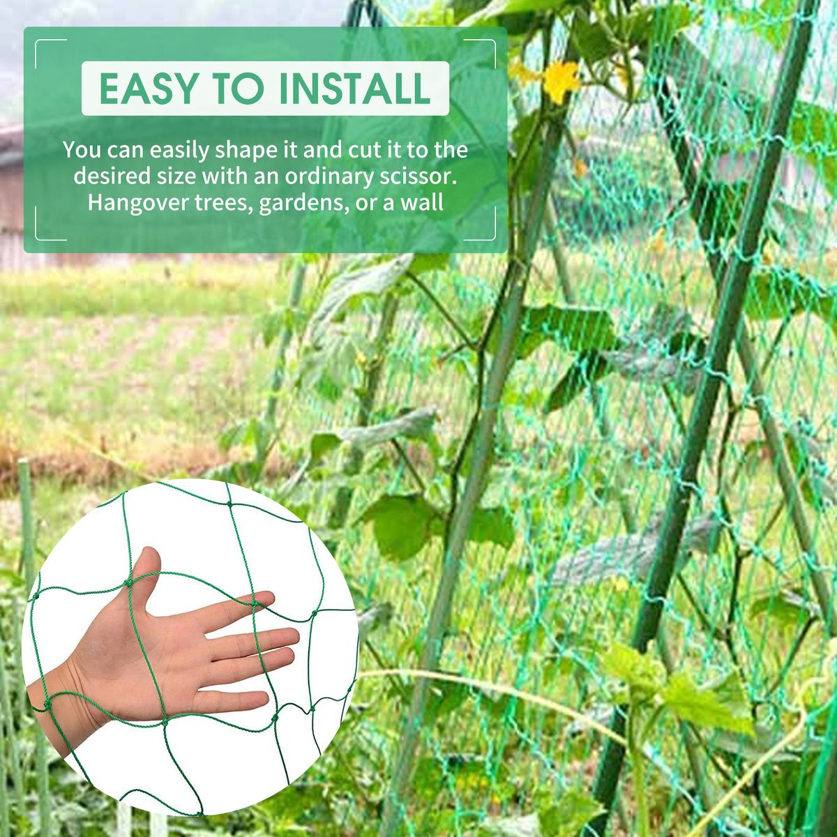YEGBONG Trellis Netting For Climbing Plants 16 X 6 FT Garden