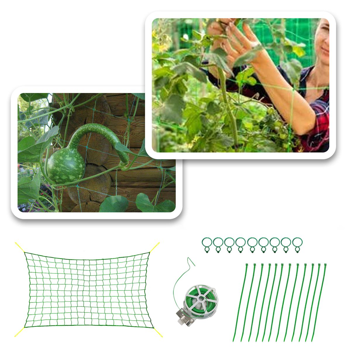 YEGBONG Trellis Netting For Climbing Plants 16 X 6 FT Garden