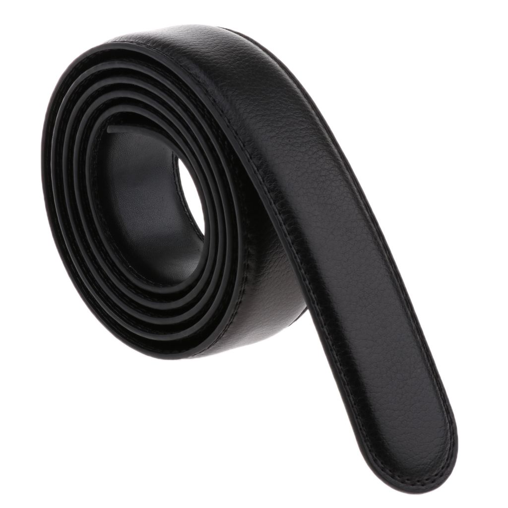 Mens Business No Holes Belt Without Buckle Belt Replacement Black