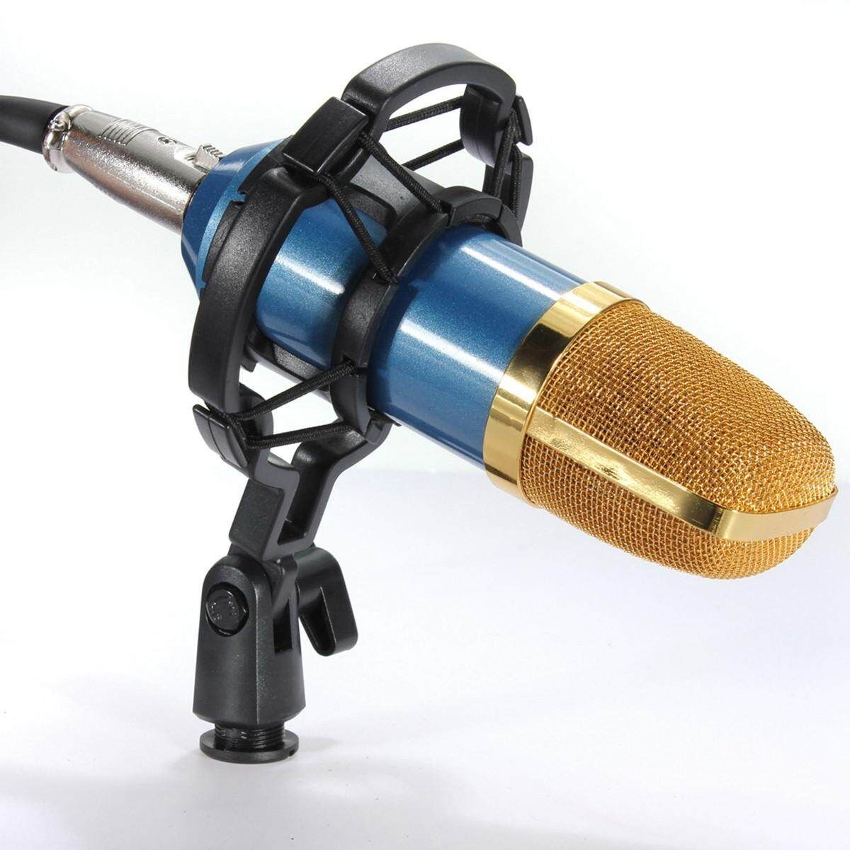 1x Pro BM700 Dynamic Microphone + Shock Mount Sound Studio Recording Mic Dynamic Blue Blue