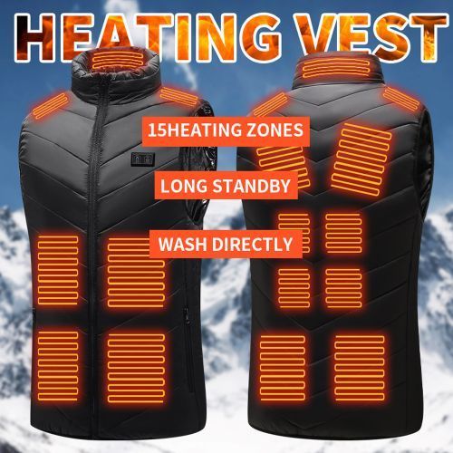 Heated Vest For Men Women 15-Zone Winter Electric Heating