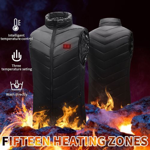 Heated Vest For Men Women 15-Zone Winter Electric Heating