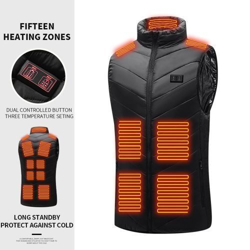 Heated Vest For Men Women 15-Zone Winter Electric Heating