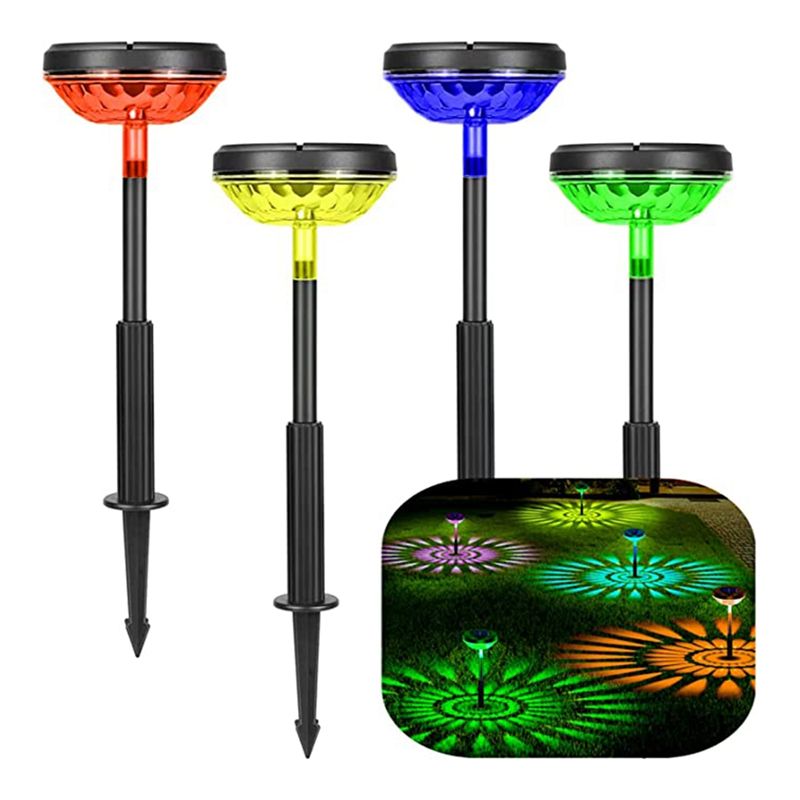 4PCS Solar Street Light Lawn Light Waterproof Solar Street