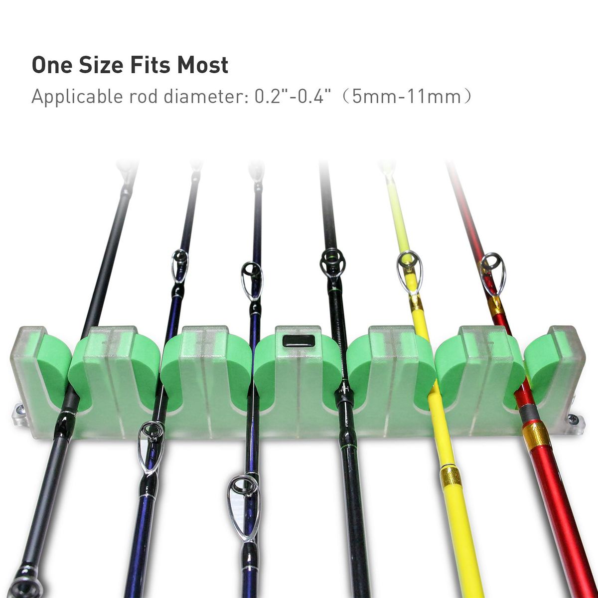 Fishing Rod Rack for 6 Fishing Rods Wall Mounted Fishing Pole Storage Rack Stand Holder