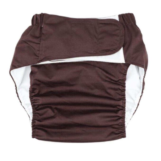 Adult Diapers Covers Reusable Incontinence Pants Cloth Diaper L Coffee