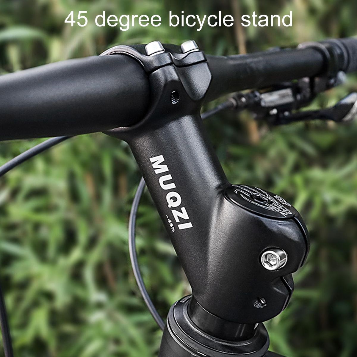 Handlebar Stem 31.8mm Aluminum Alloy Handlebar Stem Angle Riser Black