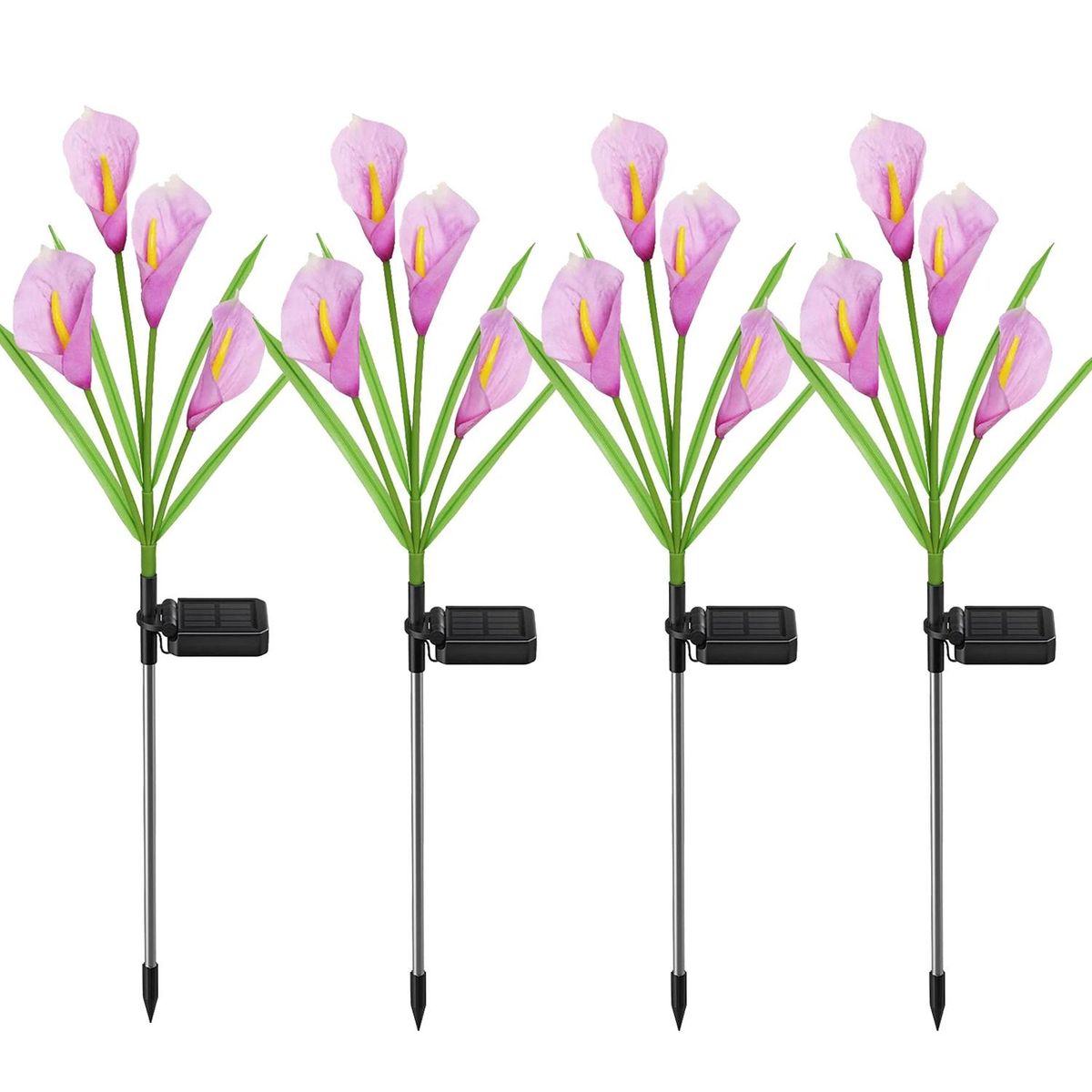 Solar Lights Outdoor Decorative, 4 Pack Solar Garden